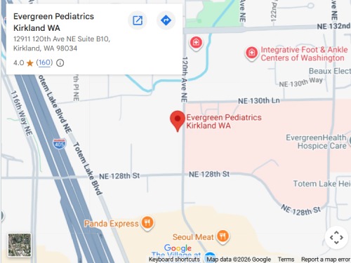 Get Directions from Your Location to Evergreen Pediatrics